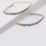 Jared Chavez Silver and 14kt Gold Studio Hoops