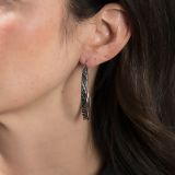 Jared Chavez Silver and 14kt Gold Studio Hoops