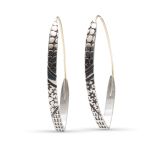 Jared Chavez Silver and 14kt Gold Studio Hoops