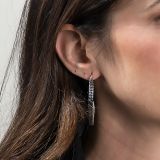 Jared Chavez Silver and 14kt Gold Studio Hoops