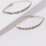 Jared Chavez Silver and 14kt Gold Studio Hoops