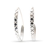 Jared Chavez Silver and 14Kt Gold Studio Hoops
