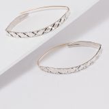 Jared Chavez Silver and 14Kt Gold Studio Hoops