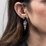 Jared Chavez Montana Agate and Black Jade Earrings