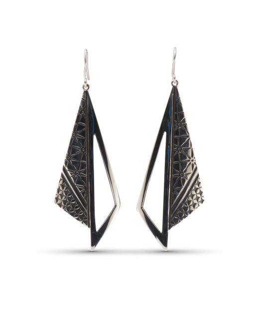 Jared Chavez Silhouette Collection Silver Earrings
