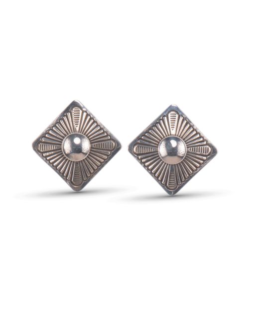 Pat Bedonie Sterling Silver Post Earrings