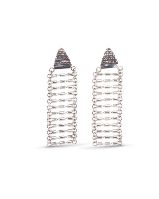 Jared Chavez Hand Lathed Sterling Silver Earrings