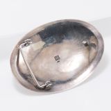 Harvey Begay Indian Mountain Turquoise and Stamped Silver Belt Buckle