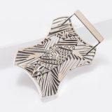 Jared Chavez Brazilian Agate and Cutout Silver Belt Buckle
