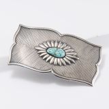 Kenneth Begay Turquoise and Stamped Silver Buckle