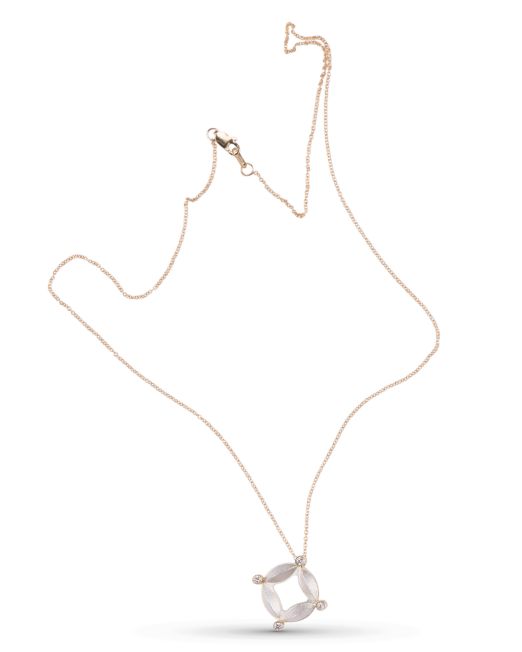 Maria Samora Sweet Pea Quad Necklace with Diamonds