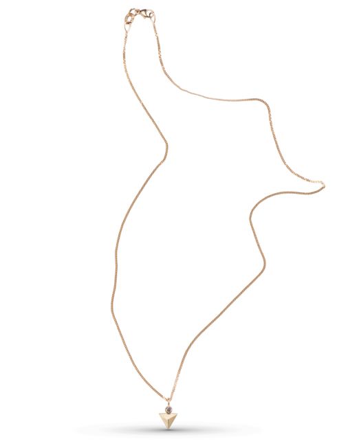 Maria Samora Tri-Pendant with Diamond 18Kt Gold Necklace