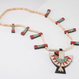 Santo Domingo Pueblo Depression Era Thunderbird Necklace