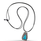 Vintage Navajo Natural Turquoise and Stamped Silver Necklace