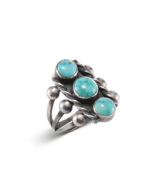 Fritson Toledo Three Stone Turquoise Ring