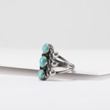 Fritson Toledo Three Stone Turquoise Ring