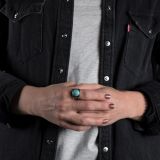 Vintage Navajo Turquoise Ring Circa 1920s