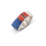 Richard Chavez Coral and Lapis Ring