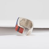 Richard Chavez Coral and Lapis Ring