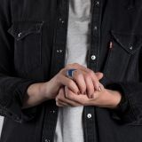 Richard Chavez Coral and Lapis Ring
