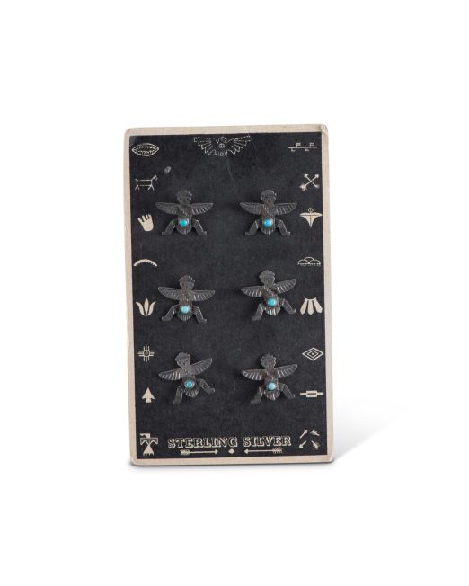 Vintage Set of Six Knifewing Buttons on Original Card