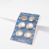 Vintage Tourist Nickel Silver Buttons on Original Card