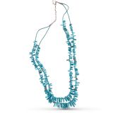 Two Strand Turquoise Tab Necklace