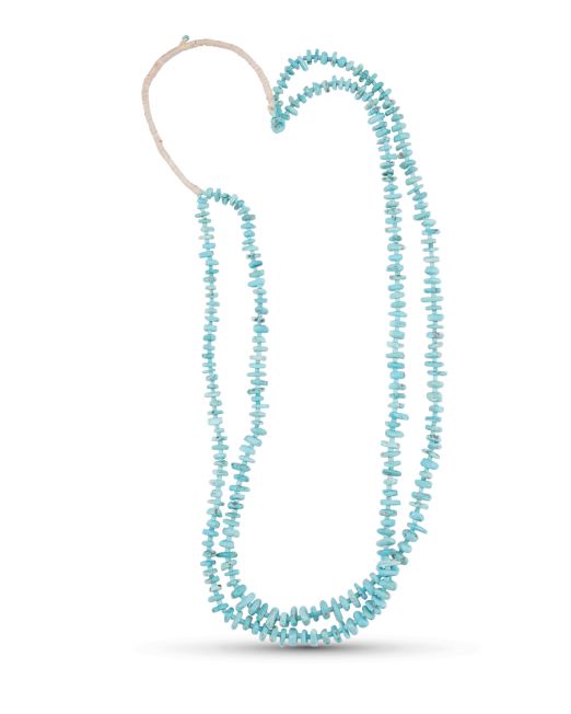 Joe and Terry Reano Two Strand Lone Mountain Turquoise Necklace