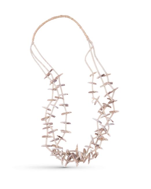 Three Strand Olivella Shell Fetish Necklace
