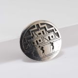 Victor Coochwytewa Hopi Village Scene Overlay Belt Buckle