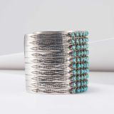 Zuni Ten Row Petit Point Turquoise Cuff