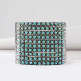 Zuni Ten Row Petit Point Turquoise Cuff