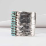 Zuni Ten Row Petit Point Turquoise Cuff