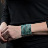 Zuni Ten Row Petit Point Turquoise Cuff