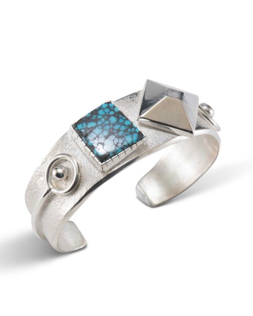 Carol Krena Red Mountain Turquoise and Sterling Silver Cuff