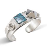Carol Krena Red Mountain Turquoise and Sterling Silver Cuff