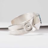 Carol Krena Red Mountain Turquoise and Sterling Silver Cuff