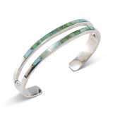 Supersmith Inc Sonoran Gold Collection Double Row Inlay Cuff