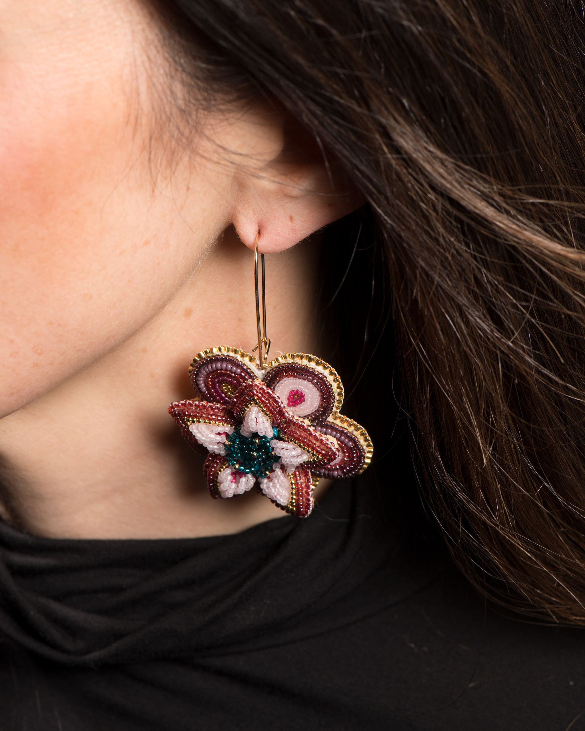 Arla Lucia Cosmic Crown Beaded Earrings