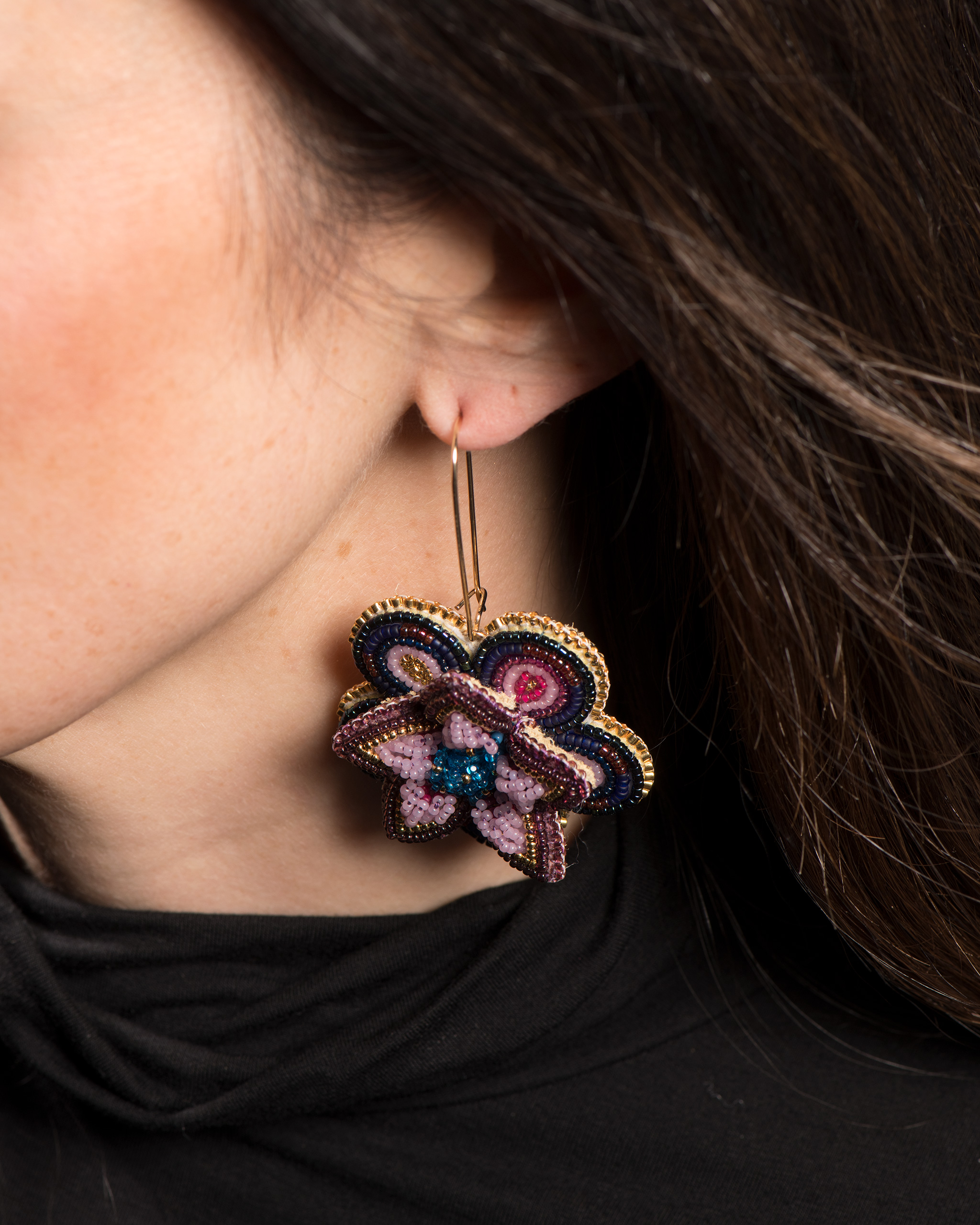 Arla Lucia Cosmic Crown Beaded Earrings
