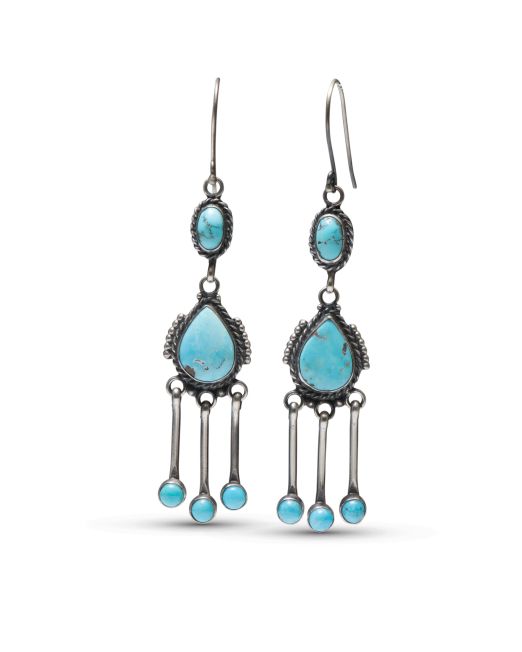 Fritson Toledo Turquoise Chandelier Earrings
