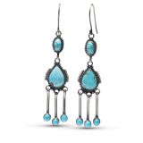 Fritson Toledo Turquoise Chandelier Earrings