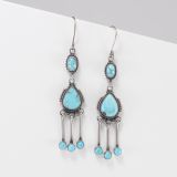 Fritson Toledo Turquoise Chandelier Earrings