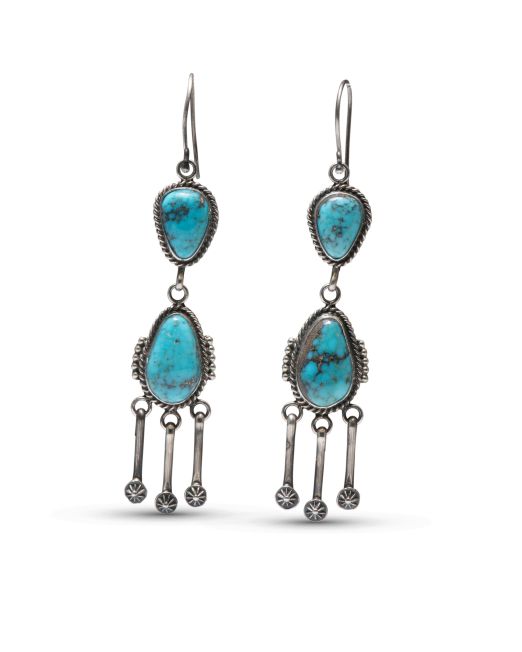 Fritson Toledo Turquoise Chandelier Earrings