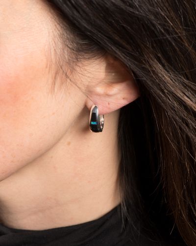 Supersmith Inc Black Beauty Collection Huggie Earrings
