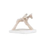 Jorge Lovato Horse and Rider Miniature Alabaster Carving