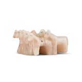 Jorge Lovato Herd of Horses Miniature Alabaster Carving