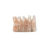Jorge Lovato Herd of Horses Miniature Alabaster Carving