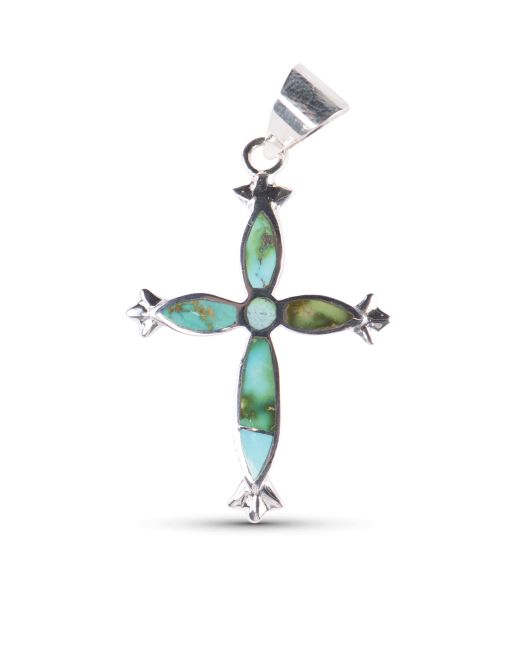 Supersmith Inc Sonoran Gold Collection Inlay Cross Necklace