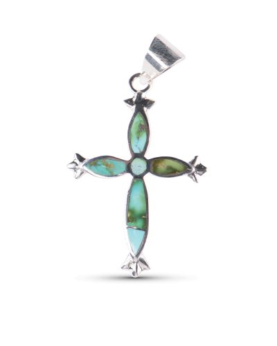 Supersmith Inc Sonoran Gold Collection Inlay Cross Necklace